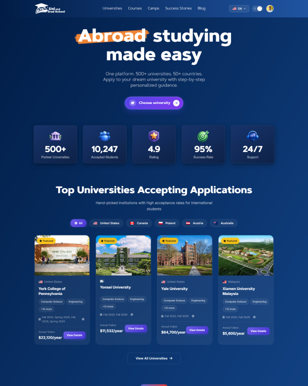 StartApp websayt loyihasi